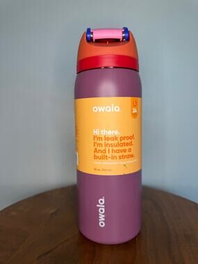 Owala FreeSip 32 oz Insulated Stainless Steel Water Bottle NWT Colorful
